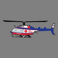 4mm Clip & Key Ring W/ Colorized Medical Helicopter Key Tag